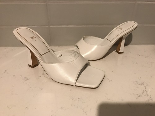 Sandalo zara bianco slide - bianco,