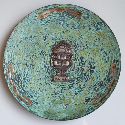 Silver and painted - , copper