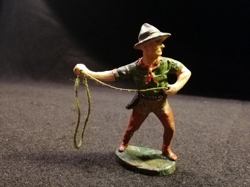 Elastolin cowboy con lazo - cowboy,
