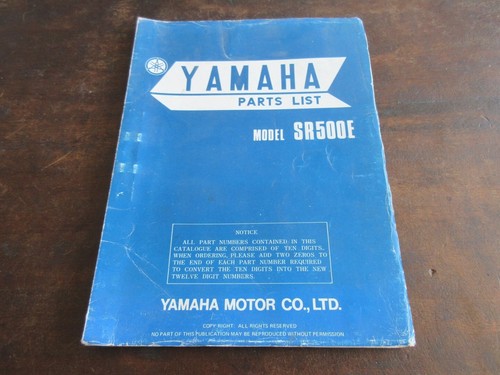 Yamaha sr500 sr500e 1977 oem - 1977,
