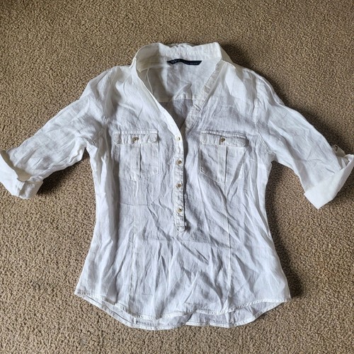 Camicia blusa donna lino - , zara