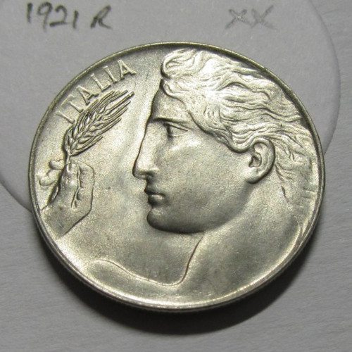 Italia centesimi 1921r alta - italia,