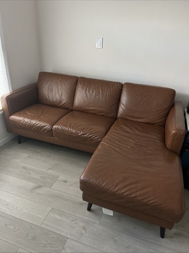 Natuzzi leather sofa couch - leather,