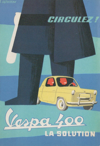 Cartolina pubblicitarie vespa - cartolina,