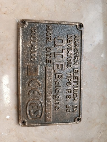 Placca ottone ferroviaria - placca,