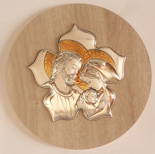 Icona sacra famiglia argento - famiglia,