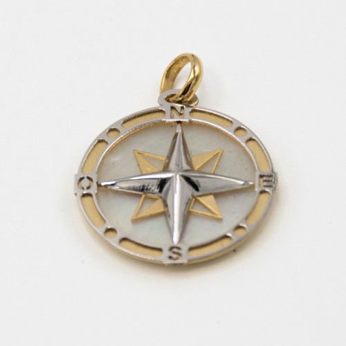Ciondolo rosa dei venti oro - ciondolo",