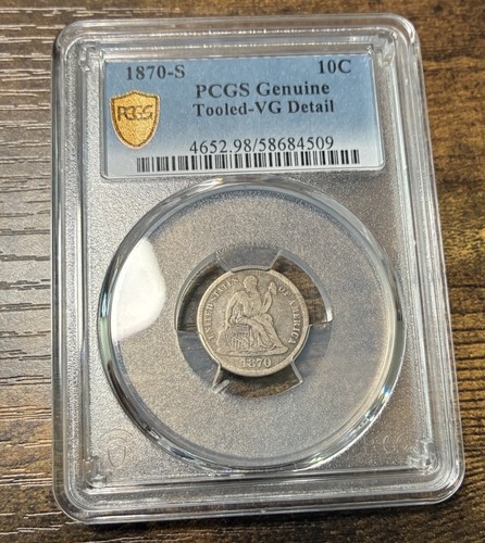 1870 seduto liberty dime - seduto, ngc