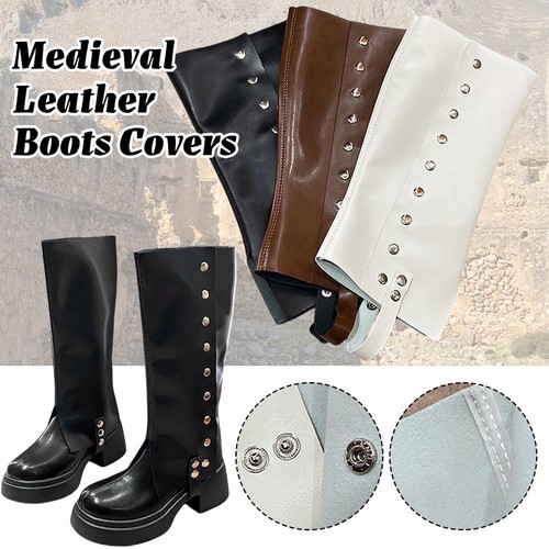 Medieval leather button foot - leather,