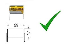 Batteria Ricaricabile NI-CD 2/3AF 2/3A 1/2A 1,2V 700mAh 29x17mm a saldare