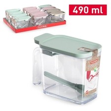 Set 12 Pezzi Contenitore Zucchero Zuccheriera Con Coperchio 490ml hmj