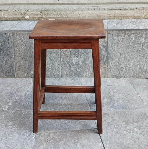 Sgabello legno vintage anni - sgabello,