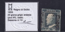 1859 20 grana Usato firma e