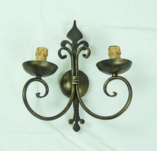RUSTICO APPLIQUE ANTICA LAMPADA DA PARETE ART.139 FERRO BATTUTO FORGIATO NUOVA