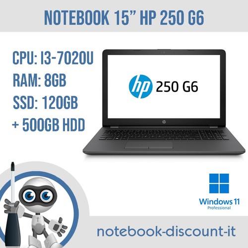 Notebook 250 15 cpu - hp, 15"