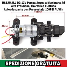 Pompa Acqua Autoadescante a Membrana Ad Alta Pressione DC 12V 100PSI 4L/Min