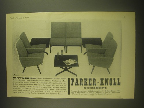 Pubblicità 1962 parker - pubblicità, parker-knoll