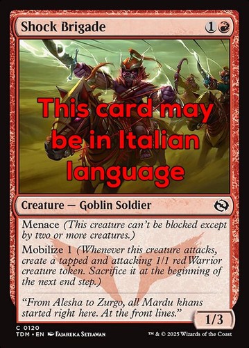 Mtg shock brigade foil - exc,