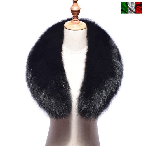 Collo pelliccia volpe nero - collo,