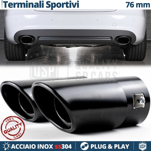Terminali scarico ovali - 2x, di