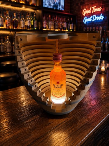 Mini barrel bottle display - barrel,