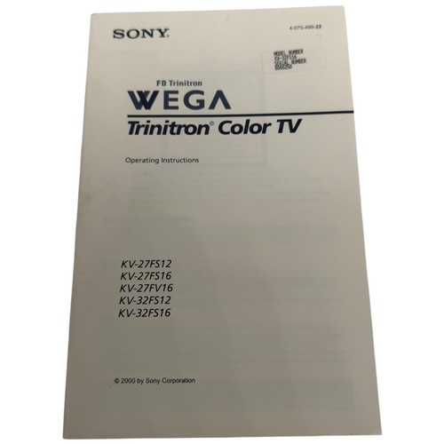 Sony wega trinitron - sony,
