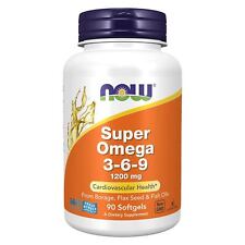 NOW Super Omega 3-6-9 - 90 Capsule Morbide, Supporto Cervello, Salute Cardiovascolare