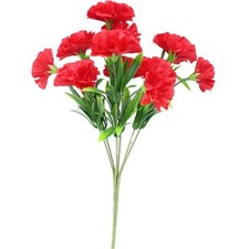 11Head-Carnation Fleurs Artificielles Plastique Faux Plantes Maison Fête