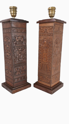 Coppia lampade totem vintage