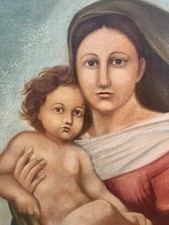 Quadro Pittura, Madonna Con Bambino, Anni 40
