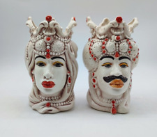 Ceramica di Caltagirone Set – Teste di Moro 20 cm