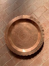 Lotto due piatti in rame e ottone Nord Africa