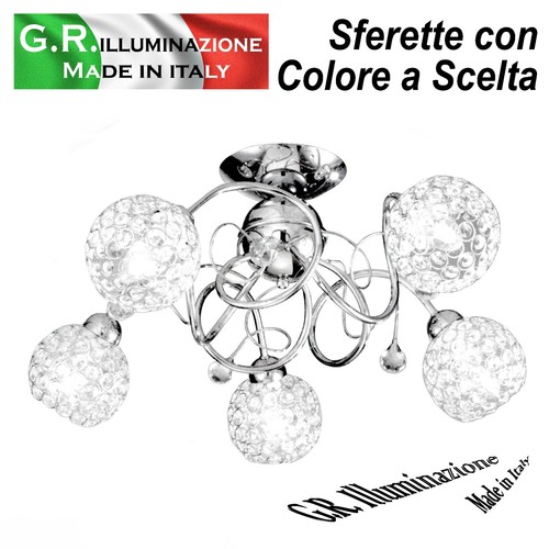 Plafoniera moderna cromata - plafoniera,