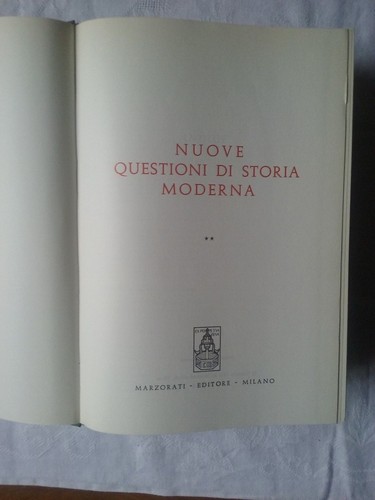 Nuove questioni storia - nuove, di