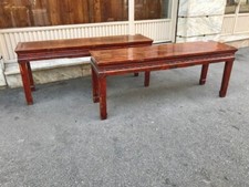 Coppia di Panche Cinesi in Mogano - Restaurate (in corso d'opera)