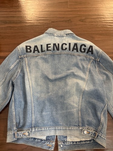 Balenciaga giacca blu denim - giacca,