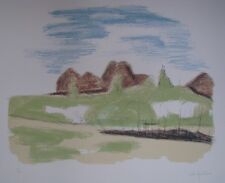 Sergio Bonfantini (Novara 1910-1989) Paesaggio grande Litografia 1970 es. 19/100