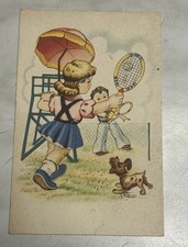 CARTOLINA ILLUSTRATA GIACINTO GALBIATI - BUONA PASQUA FP VIAGGIATA