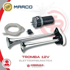 Avvisatore Tromba K2 Auto Trattore 12v Suono Pullman Autobus Metallo Cromato