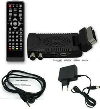 MINI DECODER DIGITALE TERRESTRE TV DVB T3 PIEGA 180° FULL HD 1080P 1920P SCART 3