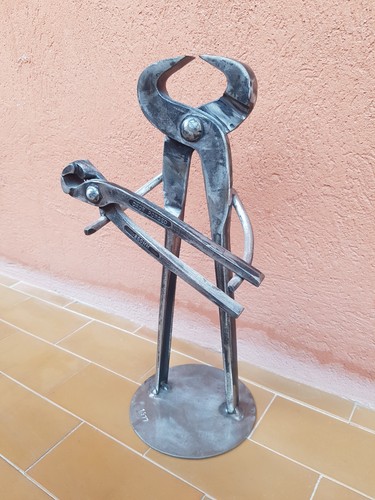 Scrap metal art madonna con - art, "madonna