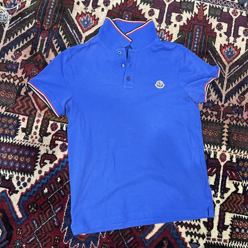 Moncler maglia polo navy red - maglia,