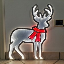 Renna Natale Con Sciarpa Rossa