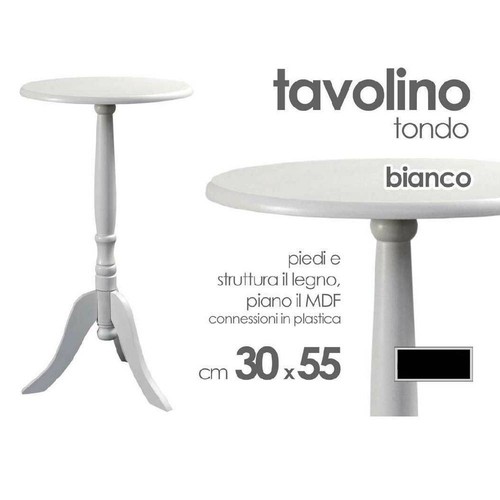 Tavolo tavolino tondo - tavolo, bianco