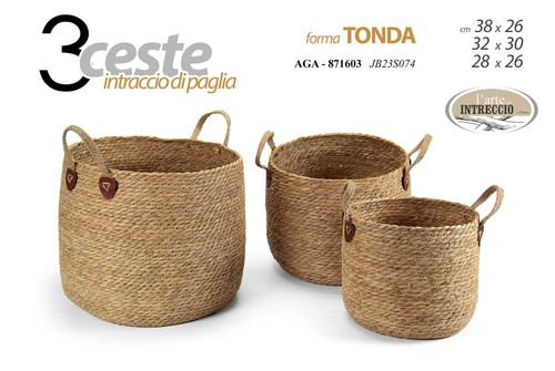 Ceste intreccio paglia - 3,
