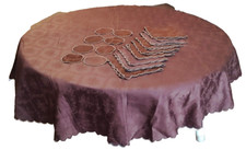 TOVAGLIA PRATESI VINTAGE IN FIANDRA TONDA 180 CON TOVAGLIOLI TABLECLOTH