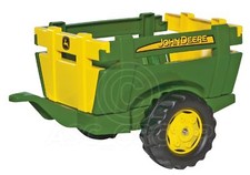 Rolly Toys - John Deere Green Farm Trailer Doghe Design per Trattori a Pedale Rolly