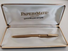 Papermate penna a sfera color oro e decorazioni, vintage