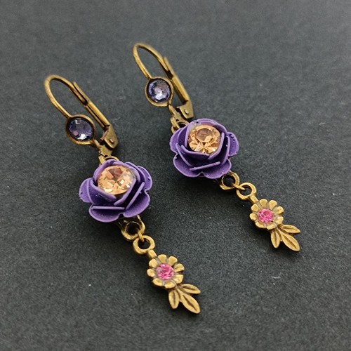 Orecchini michal negrin viola - orecchini,