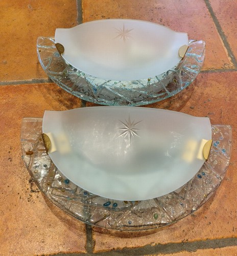 Coppia applique murano anni - applique, 80